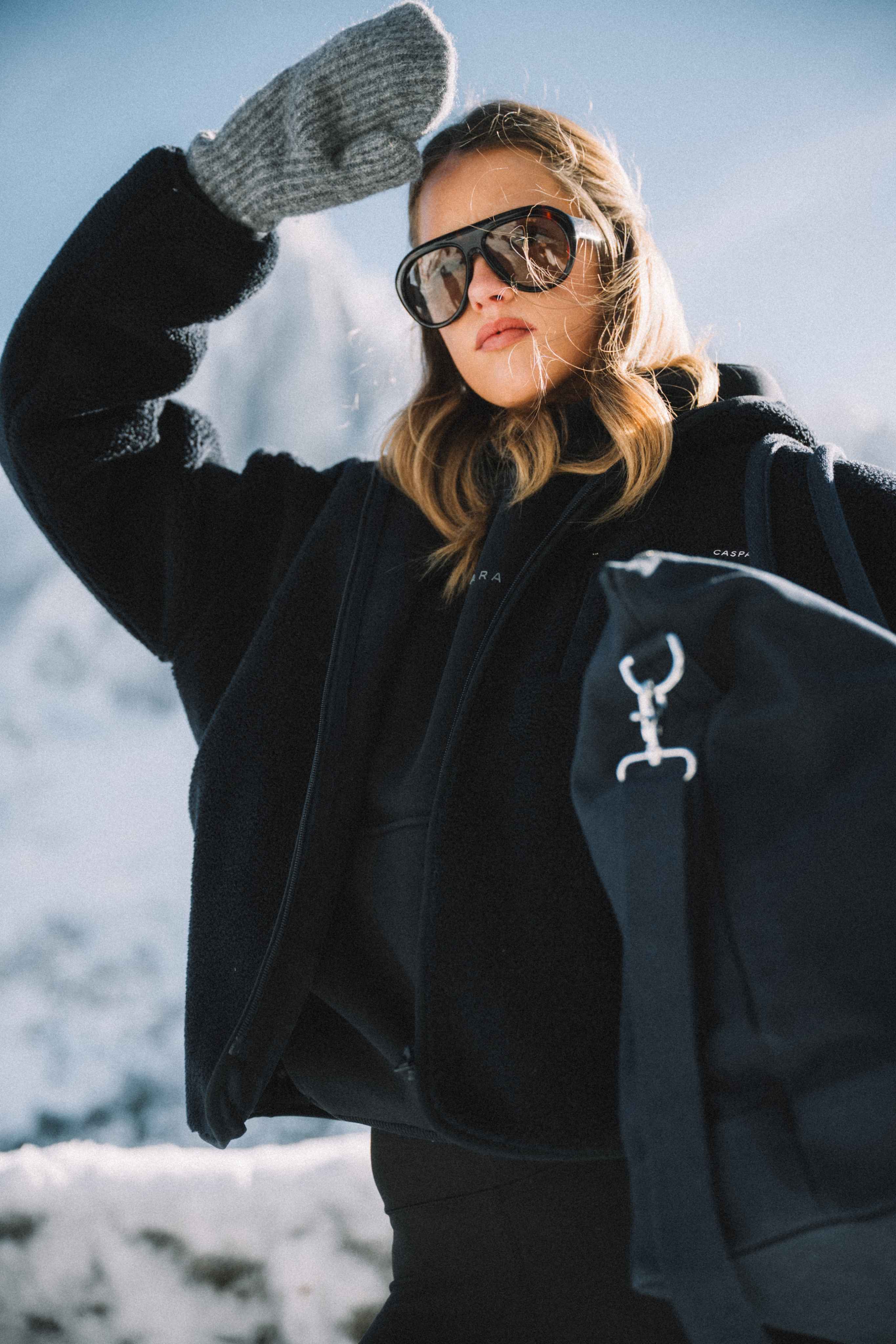 W. Cloudfleece™ Jacket w. hood - Navy